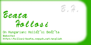 beata hollosi business card